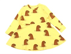 Mini Rodini kjole yellow walrus